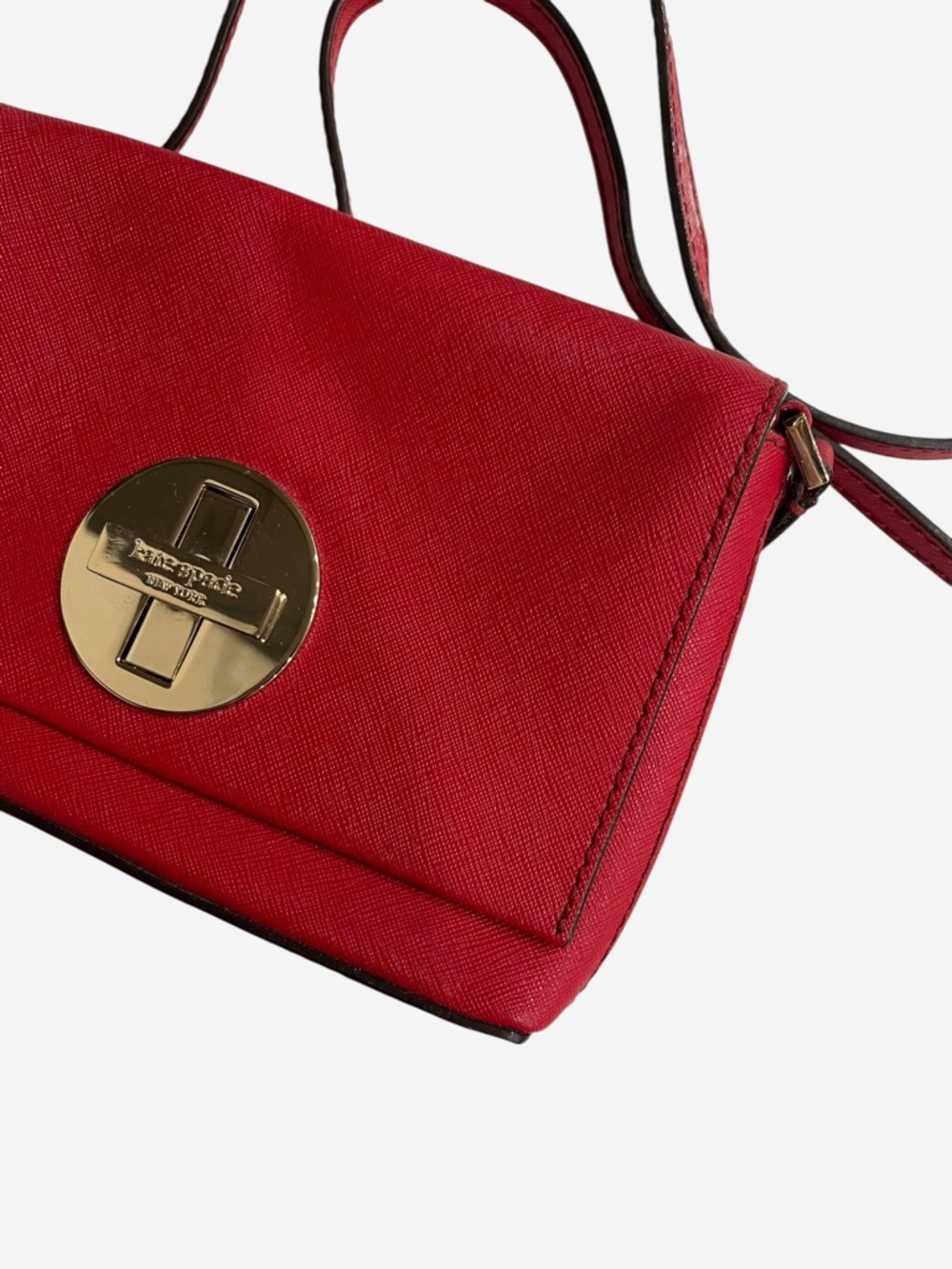vintage red kate spade leather mini shoulder bag - Picture 2 of 6